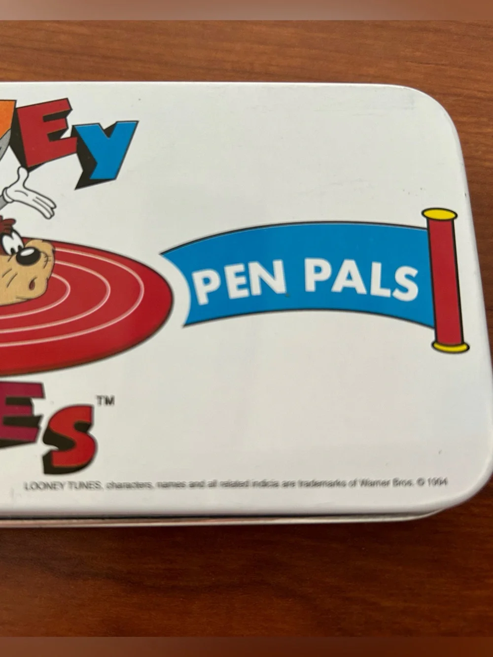 Looney Tunes “Tweety” Gold/Silvertone Stylus Pen Pals Blue Ink Pen & Metal Tin